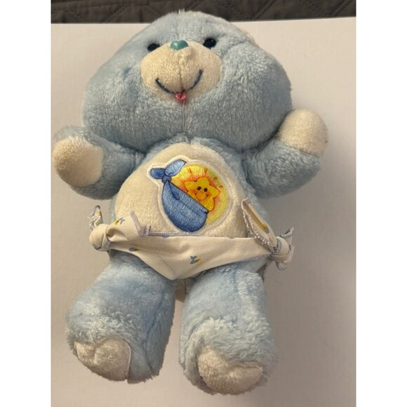 Vintage 1983 Kenner Care Bears Baby Tugs 11" Plush Stuffed Diaper Blue CS3 - Picture 1 of 4